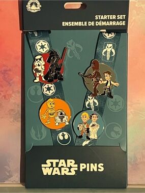 Star Wars Enamel Starter Pin Set - Black, Orange, Teal, Brown
